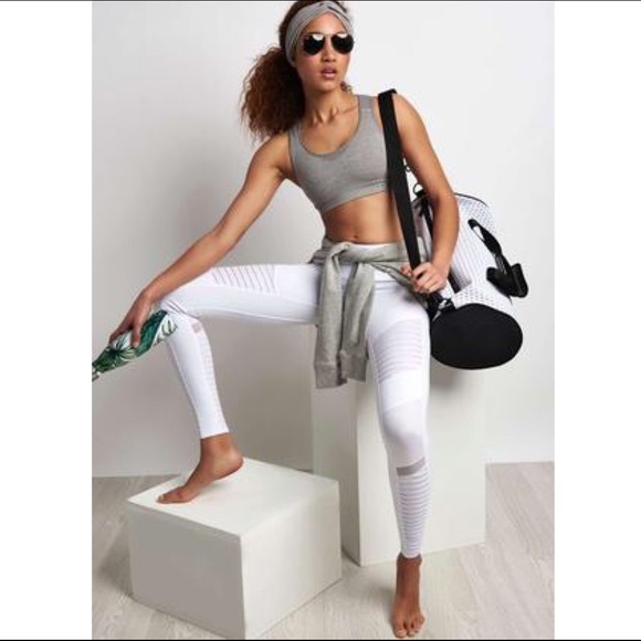 {alo yoga} moto leggings in dove grey - Picture 7 of 7